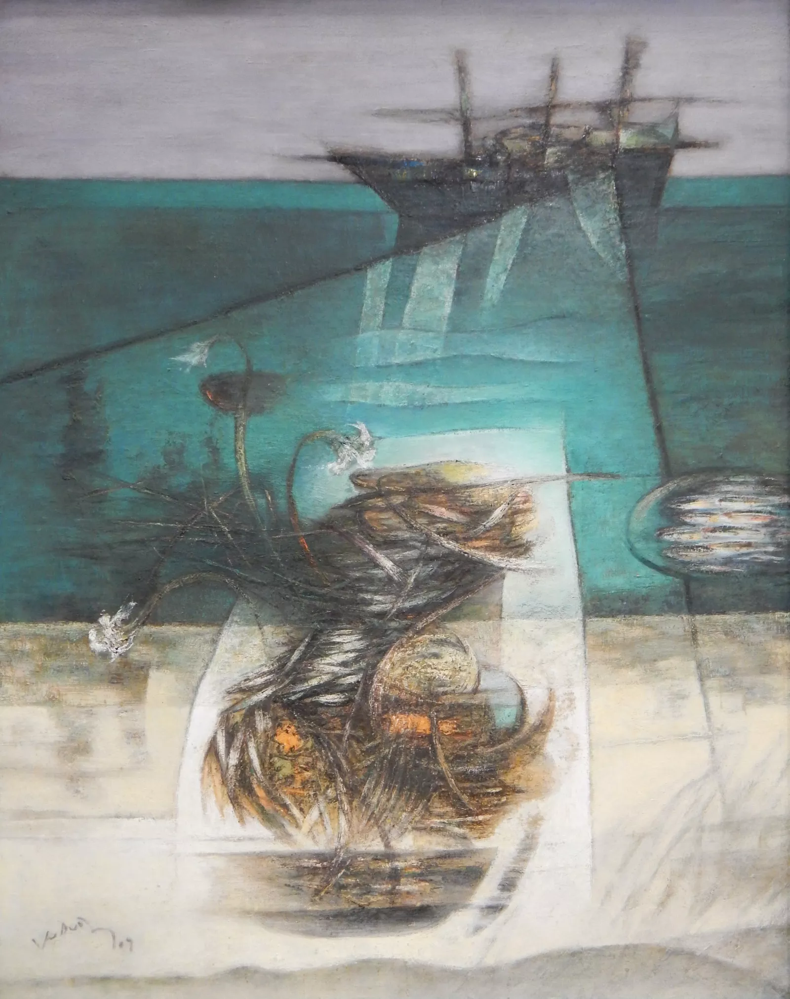 Ngư thuyền và biển