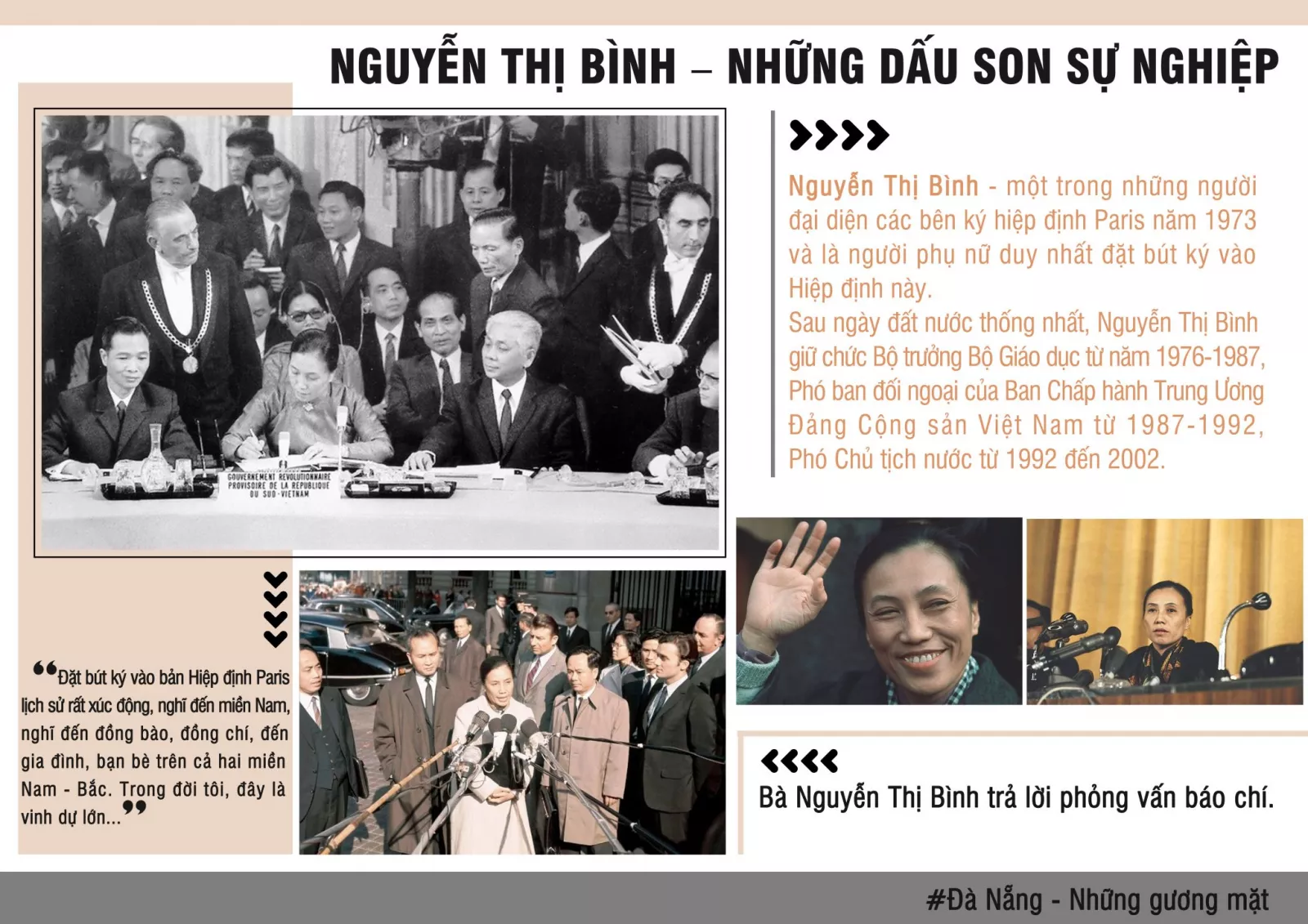 NGUYỄN THỊ BÌNH – NHỮNG DẤU SON SỰ NGHIỆP