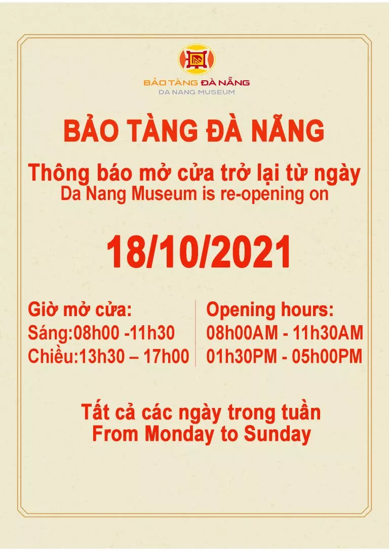 BẢO TÀNG ĐÀ NẴNG THÔNG BÁO MỞ CỬA TRỞ LẠI