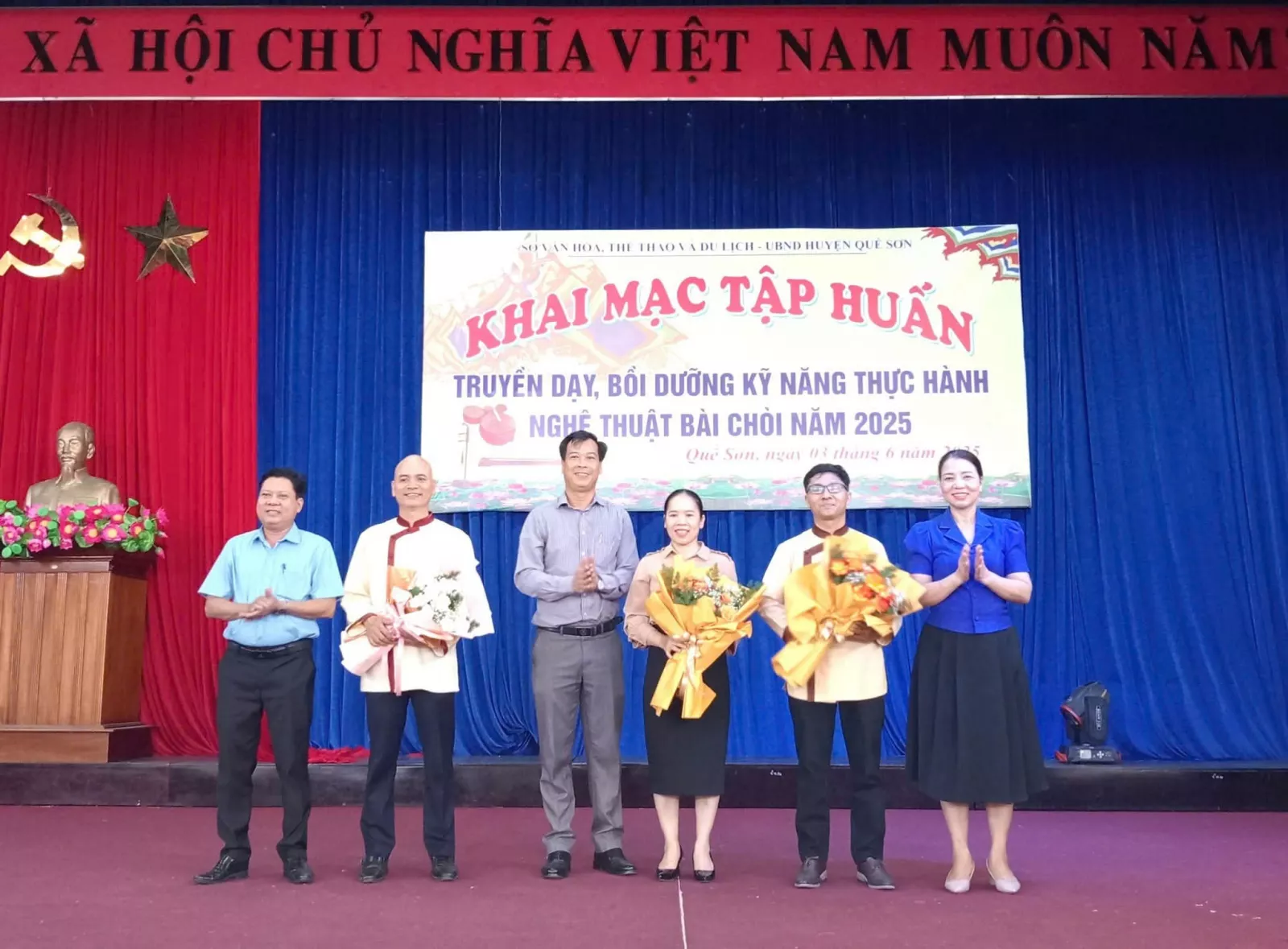 Tập huấn kỹ năng thực hành nghệ thuật bài chòi năm 2025 tại huyện Quế Sơn